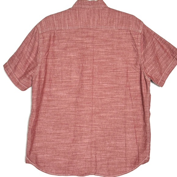 Vintage Woolrich Men’s‎ Large Red Heathered Short Sleeve Button Up Shirt. - Picture 3 of 7